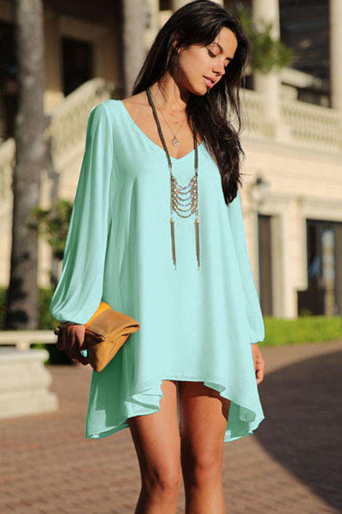 LOVELY CASUAL STYLE CHIFFON DRESS