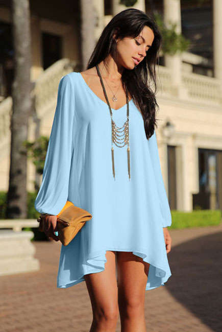 LOVELY CASUAL STYLE CHIFFON DRESS