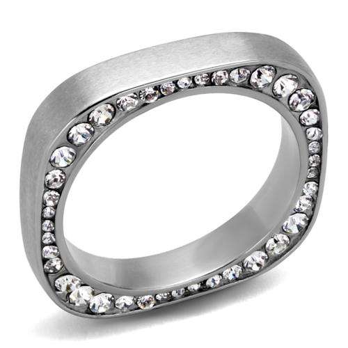 18K WHITE GOLD PLATED SIMULATED DIAMOND LADIES RING
