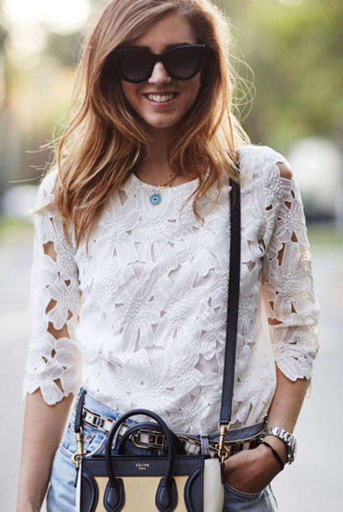 FANTASTIC FLORAL CUT OUT DESIGN TOP