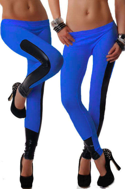 LOVELY LEATHER LOOK TRIM LEGGINGS