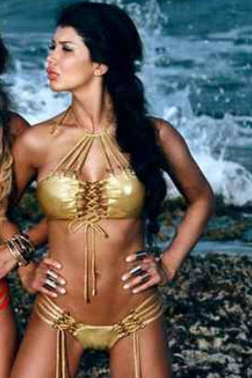 GORGEOUS GOLD MULTI STRAP BIKINI