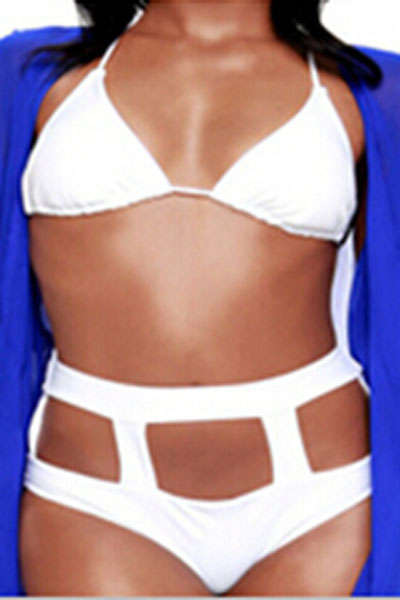 WONDERFUL WHITE HOLLOW OUT BIKINI