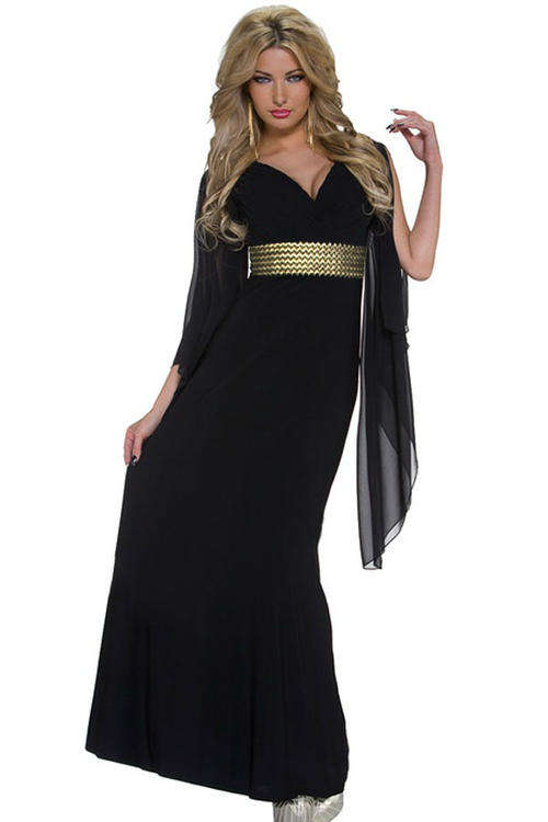 GORGEOUS GOLD CENTRE DETAIL MAXI DRESS