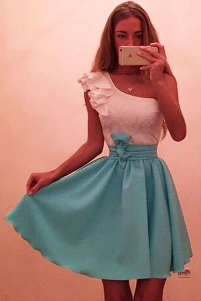 STYLISH SINGLE SHOULDER DETAIL SKATER DRESS