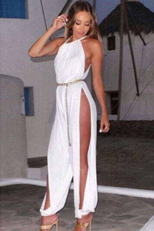 SEXY SIDE SPLIT DETAIL JUMPSUIT