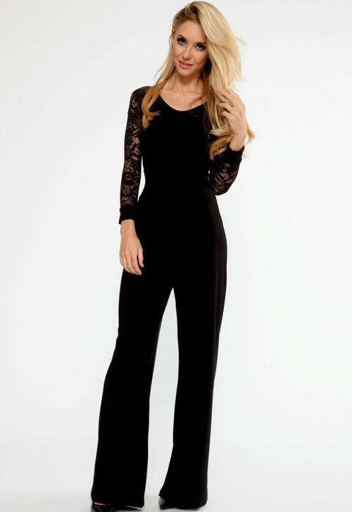 LOVELY LACE SLEEVE DETAIL JUMPSUIT