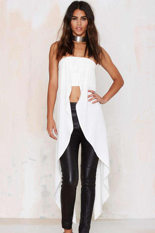 LOVELY LONG SIDE PANELS BANDEAU TOP