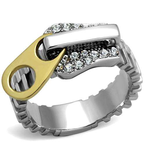 ** STUNNING 18K WHITE GOLD PLATED SIMULATED DIAMOND LADIES RING