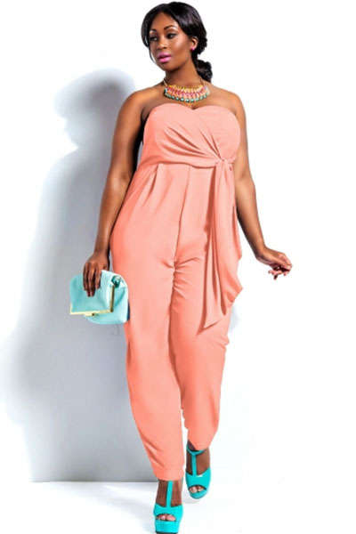**PLUS SIZE** SEXY STRAPLESS JUMPSUIT