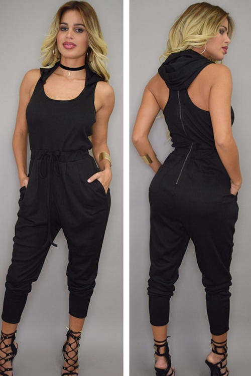 TRENDY HOODY HAREM STYLE JUMPSUIT
