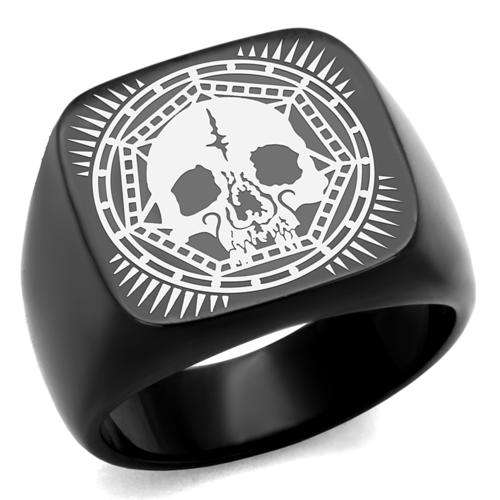 BLACK STAINLESS MEN'S RING