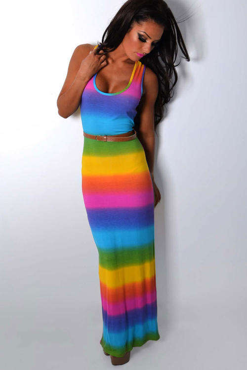 MAGNIFICENT MULTI COLOUR MAXI DRESS