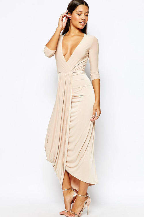 WONDERFUL WRAP FRONT DETAIL DRESS