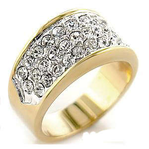 Simulated Diamond 18K Yellow Gold Plated Ring