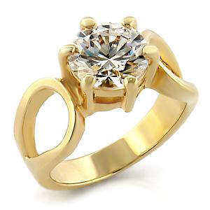 Simulated Diamond 18K Yellow Gold Plated Ring - NO COMBINED POSTAGE