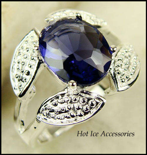 STERLING SILVER AMETHYST GEMSTONE RING - NO COMBINED POSTAGE
