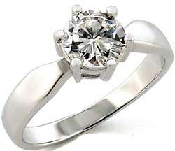 **INTERNATIONAL POSTAGE** 18K WHITE GOLD PLATED SIMULATED DIAMOND RING