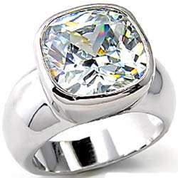 **INTERNATIONAL POSTAGE** 18K WHITE GOLD PLATED SIMULATED DIAMOND RING