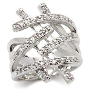 **INTERNATIONAL POSTAGE** 18K WHITE GOLD PLATED SIMULATED DIAMOND RING