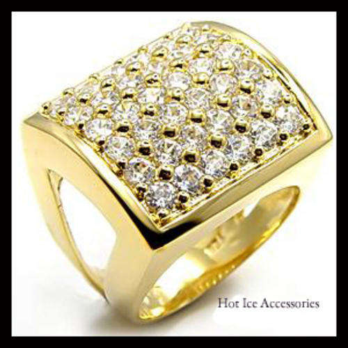 **INTERNATIONAL SHIPPING** 18K YELLOW GOLD PLATED SIMULATED DIAMOND RING*NO COMBINED SHIPPING