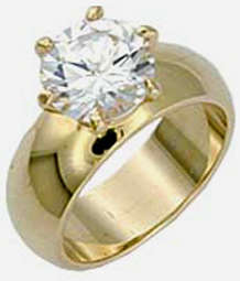 **INTERNATIONAL SHIPPING** 18K YELLOW GOLD PLATED SIMULATED DIAMOND RING*NO COMBINED SHIPPING