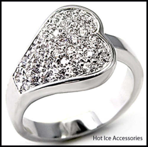 **INTERNATIONAL POSTAGE** 18K WHITE GOLD PLATED SIMULATED DIAMOND RING