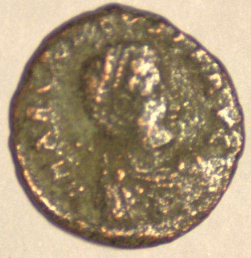 Ancient Roman coin of Emperor Arcadius