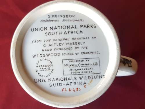 WEDGWOOD BEER STEIN FOR THE UNION NATIONAL PARKS SOUTH AFRICA