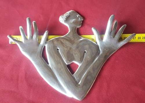 CARROL BOYES KEY HOLDER, PEWTER, WOMAN
