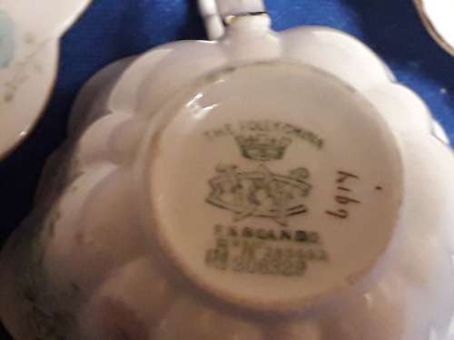 EXTREMELY RARE AND AWESOMELY STUNNING ANTIQUE "THE FOLEY CHINA" TEA TRIO c1900, RD 208329.