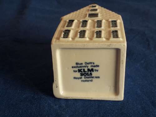 VINTAGE KLM DELFT BLUE HOUSE NO. 77, SEALED AND STILL FULL