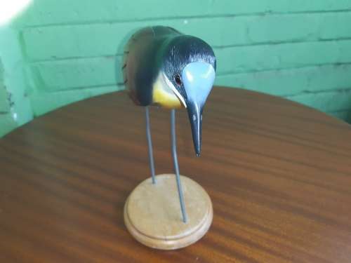 HIGHLY COLLECTIBLE, HAND PAINTED FEATHERS GALLERY "JACANA" WOODEN BIRD