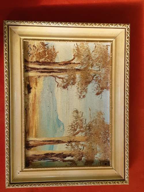 STUNNING SMALL OIL ON BOARD BY THE SOUTH AFRICAN ARTIST RINA VOS
