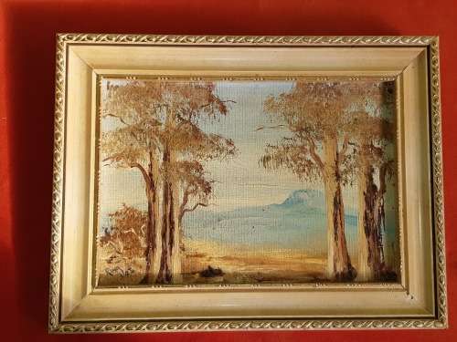 STUNNING SMALL OIL ON BOARD BY THE SOUTH AFRICAN ARTIST RINA VOS
