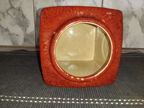GRAND VINTAGE ORIENTAL MONOCHROME TEA CADDY, BEAUTIFULLY GLAZED