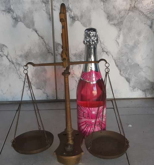 RARE FIND! HIGHLY COLLECTIBLE ANTIQUE BRASS MINERS, GOLD SCALE, FEW WEIGHTS MISSING