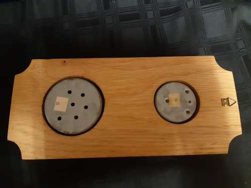 VINTAGE BAROMASTER MADE IN FRANCE MECHANICAL BAROMETER AND HYGROMETER MOUNTED IN OAK