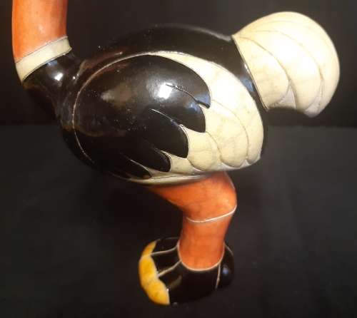 RAKU POTTERY HIGHLY COLLECTIBLE OSTRICH FIGURINE