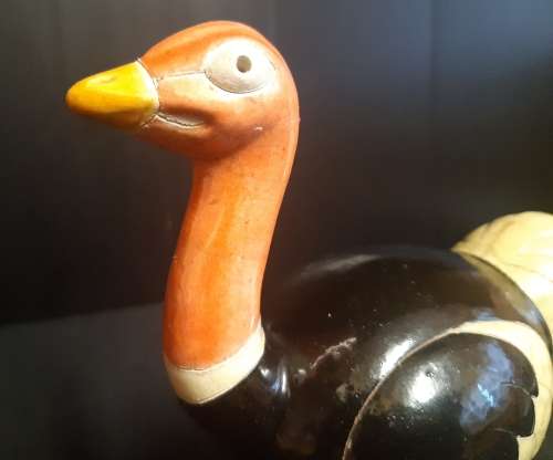 RAKU POTTERY HIGHLY COLLECTIBLE OSTRICH FIGURINE