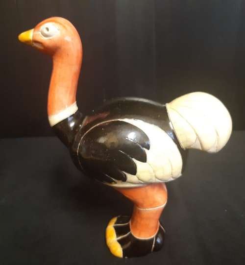 RAKU POTTERY HIGHLY COLLECTIBLE OSTRICH FIGURINE