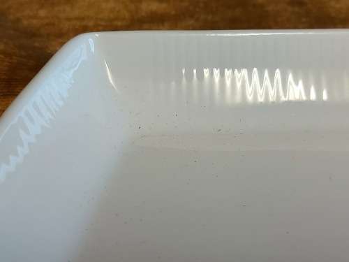 STUNNING LE CREUSET LARGE WHITE CERAMIC TWIN HANDLED RECTANGULAR PLATTER
