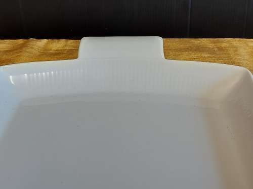 STUNNING LE CREUSET LARGE WHITE CERAMIC TWIN HANDLED RECTANGULAR PLATTER