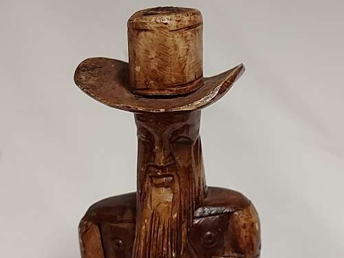 ANTIQUE HAND CARVED FROM BONE ORIENTAL FIGURINE