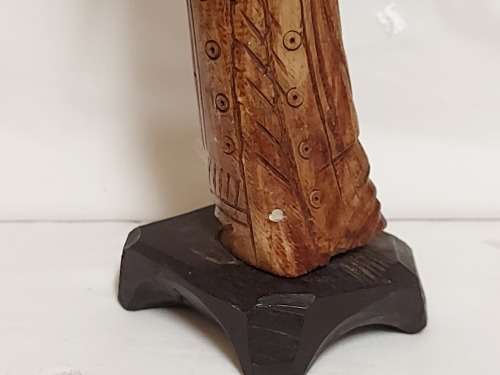 ANTIQUE HAND CARVED FROM BONE ORIENTAL FIGURINE