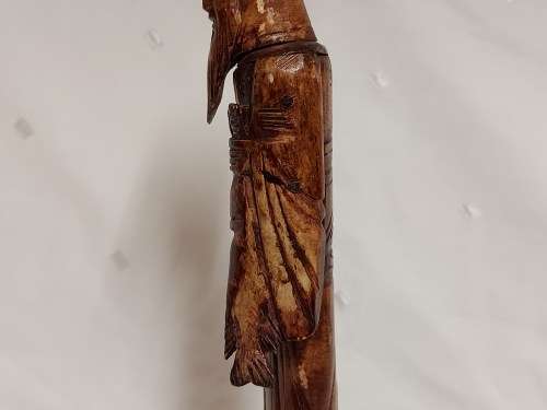 ANTIQUE HAND CARVED FROM BONE ORIENTAL FIGURINE