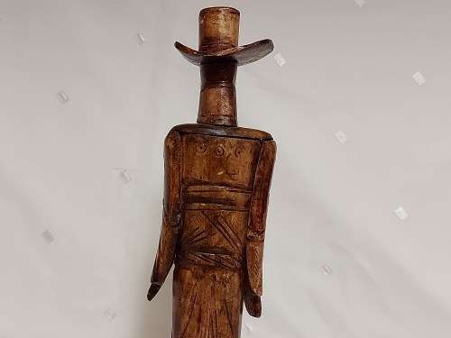 ANTIQUE HAND CARVED FROM BONE ORIENTAL FIGURINE