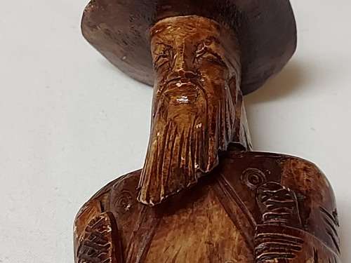 ANTIQUE HAND CARVED FROM BONE ORIENTAL FIGURINE