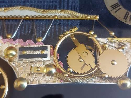 UNIQUE FRAMED RHYTHM ROLLS ROYCE 1910 CLOCK, NOT TESTED