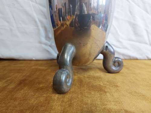 HUGE! CARROL BOYES FUNCTIONAL ART:  VINTAGE EARLY DESIGN VASE ON THREE SOLID, STURDY PEWTER LEGS